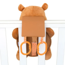 Espelho de segurança para crianças no carro 28x21 cm Forma de urso Inquebrável Visão ampla 2 correias para apoio de cabeça Cadeira de criança Espelho retrovisor 8