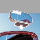 Espelho retrovisor adicional universal para carro Instalação sem perfuração Espelho auxiliar adesivo grande angular para condução segura 3