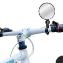 Espelho retrovisor para bicicleta 7,5 cm Espelho de ciclismo redondo com suporte para guiador Rotativo 360° Espelho ajustável para maior segurança ao pedalar 3