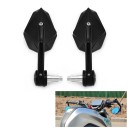 Espelhos retrovisores para moto 2 pcs 13,5 x 8,2 cm 360° rotativos Espelhos desportivos pretos para Suzuki Yamaha Kawasaki Honda 3