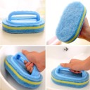 Esponja de limpieza con empuñadura para baño y cocina Para azulejos y bañera Limpieza de fregaderos y lavabos Esponja de capas azul 15,5 x 9,5 x 3 cm 4