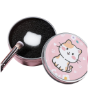 Esponja para limpeza a seco de pincéis de maquilhagem Estojo portátil para remoção de sombras de olhos Lavagem e secagem de pincéis cosméticos Limpeza 1 unid 2