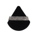 Esponja triangular de terciopelo para maquillaje, 7 x 6,5 cm, herramienta cosmética para polvos faciales con aplicador de maquillaje fino 1