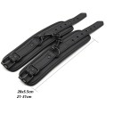 Esposas de cuero negro para piernas con cierre de correa, tamaño ajustable, detalles metálicos para juegos de bondage, embalaje discreto. 6