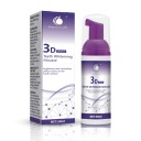 Espuma Blanqueadora para Dientes 3D White 50 ml espuma limpiadora para blanqueamiento dental y higiene bucal dispensador con bomba envase morado y blanco 1