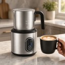 Espumador de leche automático DEVISIB 4 en 1 Espuma caliente y fría 500 W Jarra de acero inoxidable 350 ml Apto para lavavajillas Plateado 6