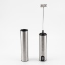 Espumador de leite recarregável CREATEPRO MF121 Inox 2 velocidades 11000 rpm Recarregamento USB-C Com estojo de armazenamento Prateado Para latte 1