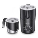 Espumador e vaporizador de leite elétrico 8 em 1 Recipiente removível para máquina de lavar 400 ml Motor magnético 35 000 rpm Preto Para café e latte 1