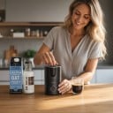 Espumador y vaporizador de leche eléctrico 8 en 1 Recipiente extraíble para lavavajillas 400 ml Motor magnético 35 000 rpm Negro Para café y latte 6