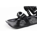 Esquís mini cortos para botas 36 x 13,5 cm con correas ajustables y hebillas de plástico y metal negro para calzado de invierno EU 37 a 48,5 para nieve y descenso 2