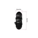 Esquís mini cortos para botas 36 x 13,5 cm con correas ajustables y hebillas de plástico y metal negro para calzado de invierno EU 37 a 48,5 para nieve y descenso 4