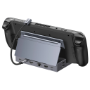 Estação de docagem 9 em 1 para Steam Deck 14 x 8 x 2,5 cm HDMI 4K 60Hz USB-C PD 100W USB 3.2 RJ45 SD TF leitor Suporte antiderrapante Portos de alta velocidade 2