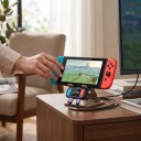 Estação de docagem portátil USB-C para Nintendo Switch 2 com saída HDMI 4K 60 Hz e carregamento PD 60 W preta para ligação à televisão 4