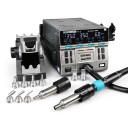 Estação de reparação de ar quente 1300 W com temperatura de 100–550 °C e fluxo de 1–200 l/min com 3 modos e visor em cinza para reparações BGA 1
