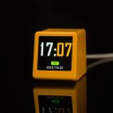 Estação meteorológica WiFi inteligente 4,5 x 3,5 x 4 cm Ecrã colorido Tempo atual e humidade Temperatura exterior Alimentação USB Animações GIF Sem bateria 3