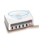 Estación de carga con carga inalámbrica 5x USB y 1x USB-C Carga rápida Quick Charge 3.0 Pantalla de voltaje y corriente Potencia total 100 W Blanca 3