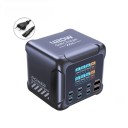 Estación de carga GaN de 420W con 6 puertos USB-C y USB-A y pantalla digital 94 x 88 x 87 mm Cargador rápido de escritorio para MacBook iPhone Samsung UE 1