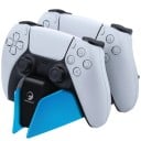 Estación de carga inalámbrica para controladores DualSense de PS5, base de carga rápida dual con indicadores LED de carga para controladores de juegos 2