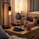 Estación de carga magnética 3 en 1 15 W con refrigeración TEC y ventilador Altura 139 mm Soporte giratorio para iPhone Apple Watch y AirPods Negra 3