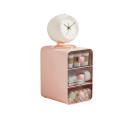 Estante de armazenamento para cosméticos com gavetas 10,5 × 13 × 16,5 cm plástico organizador de produtos cosméticos para casa de banho 2
