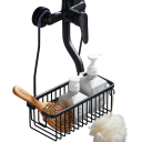 Estante de baño de aluminio sin taladrar 28x10x10,5 cm Cesta para bañera Organizador de ducha Soporte para cosméticos Almacenamiento colgante 36 cm 3