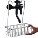 Estante de baño de aluminio sin taladrar 28x10x10,5 cm Cesta para bañera Organizador de ducha Soporte para cosméticos Almacenamiento colgante 36 cm 4