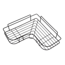 Estante de baño de esquina triangular de 37 x 26,5 cm, de acero inoxidable, sin perforaciones, impermeable, autoadhesivo, para almacenamiento 1