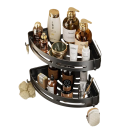 Estante de baño esquinero de 2 piezas 30,5x22x4,5 cm Estantes de almacenamiento autoadhesivos Sin taladros Soporte de ducha Capacidad de carga 15 kg Organizador de baño 6