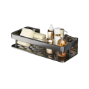 Estante de baño rectangular de 30 x 13 x 5,5 cm, de acero inoxidable, autoadhesivo, para ducha, sin necesidad de taladrar, organizador para cosméticos y accesorios. 5