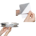 Estante de ducha de esquina de 29 x 22 x 5,5 cm, organizador de baño triangular, sin taladros, de acero inoxidable y aluminio, autoadhesivo, soporte para cosméticos 5
