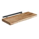 Estante de pared 42 x 16 x 2 cm Estante de madera colgante con soporte metálico oculto 5