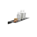 Estante de pared para baño moderno de 40 x 12 cm, de metal, con tornillos, para cosméticos, dispensadores y decoración. 2