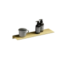 Estante de pared para baño moderno de 40 x 12 cm, de metal, con tornillos, para cosméticos, dispensadores y decoración. 4