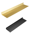 Estante de pared para baño moderno de 50 x 12 cm, de metal, para almacenamiento de cosméticos y accesorios, con montaje con tornillos. 8