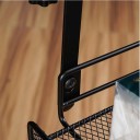 Estante metálico suspendido con soporte atornillable 27.5x16x17.5 cm negro/blanco estante de malla para pared o mesa práctico 2