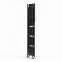 Estantería metálica plegable de 6 estantes 30 x 61 x 183 cm Ruedas giratorias con freno Acero al carbono Q235A Negro Para el garaje y la cocina 4