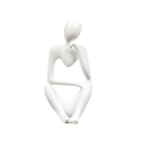 Estátua abstrata 6 x 5 x 13 cm Figura sentada a pensar Decoração moderna para mesa Decoração artística para casa e escritório em resina 2