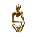 Estátua abstrata 6 x 5 x 13 cm Figura sentada a pensar Decoração moderna para mesa Decoração artística para casa e escritório em resina 4