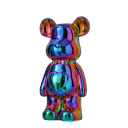 Estátua de cerâmica de urso 17 x 9,5 x 6 cm Superfície brilhante Figura decorativa Decoração moderna para mesa ou prateleira 13