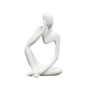 Estátua decorativa 7,5 x 6 x 13 cm Figura abstrata moderna sentada Decoração de mesa de design Adorno artístico para casa em resina 2