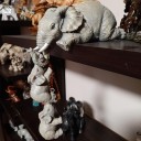 Estatuilla de elefantes en apuros 3 piezas 2