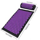 Esterilla de acupresión con almohada 68x42 cm Aplicador Kuznetsov Agujas de masaje Sensi Relajación durante el yoga Pilates Fitness Masaje 6