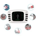 Estimulador de Massagem Eléctrico TENS EMS 8 Modos 4 Programas Corporais Branco com Pantufas e 8 Eletrodos Massajador de Acupuntura para Dores 3