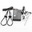 Estimulador eléctrico SM-69 con tapón anal, dilatador uretral y anillos para el pene para experiencias electrosexuales, embalaje discreto 1
