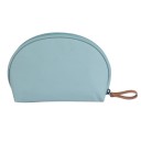 Estojo de cosméticos de nylon Formato semicircular com fecho e alça Estojo para maquilhagem e pequenos cosméticos Dimensões 12 x 18 cm 4