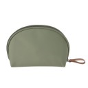 Estojo de cosméticos de nylon Formato semicircular com fecho e alça Estojo para maquilhagem e pequenos cosméticos Dimensões 12 x 18 cm 6