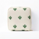 Estojo de cosméticos feminino Pequeno estojo quadrado para pensos higiénicos e pequenos artigos Fecho com zip Estampado divertido Poliéster 13 x 13 4