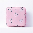 Estojo de cosméticos feminino Pequeno estojo quadrado para pensos higiénicos e pequenos artigos Fecho com zip Estampado divertido Poliéster 13 x 13 5