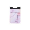 Estojo de viagem para cartões e documentos em lycra elástica Fino com padrão de mármore Dimensões 8,8 x 5,8 cm Recorte superior para retirar 3