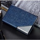 Estojo de viagem para documentos e cartões em pele PU Dimensões compactas 9,6 x 6,5 cm Superfície com textura suave Canto prateado 5